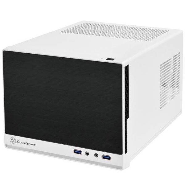 Silver Stone Technologies SG13WB-Q Mini-DTX Small Form Factor Computer Case - White, Silverstone, Mfr#: SG13WB-Q